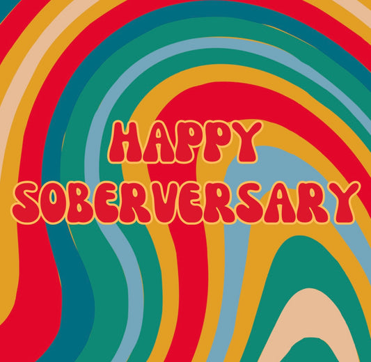 Red ‘Happy Soberversary’