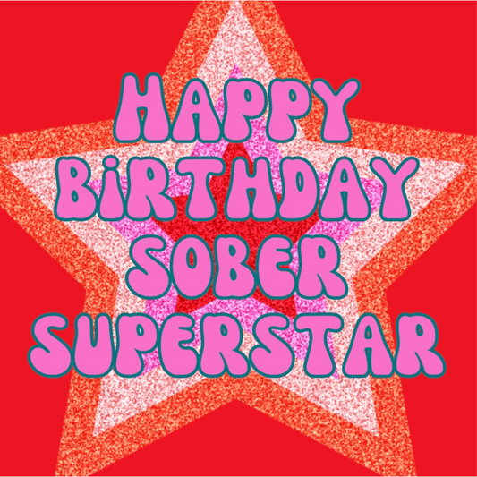 Pink Star ‘Happy Birthday Sober Superstar’